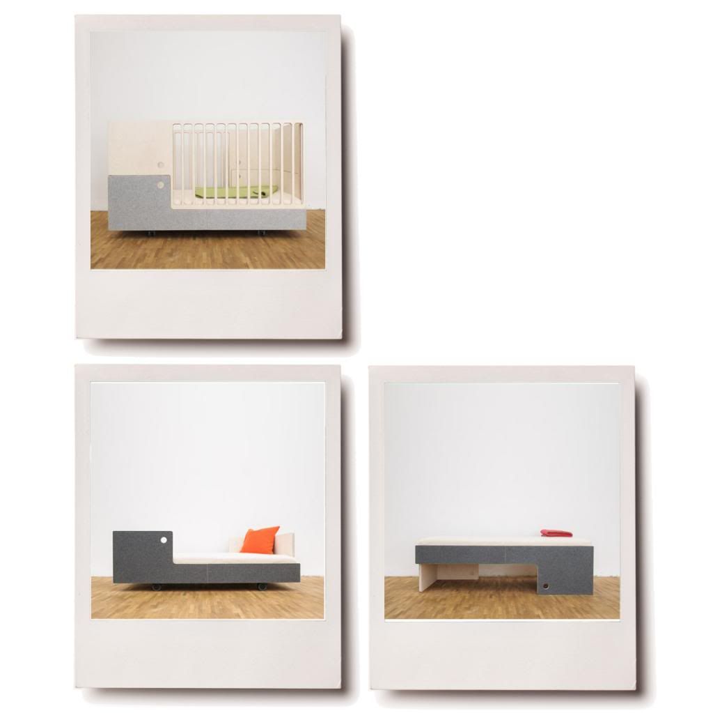cot bed cotbed junior bed ottoman grey felt plywood perludi babystylefile baby style file