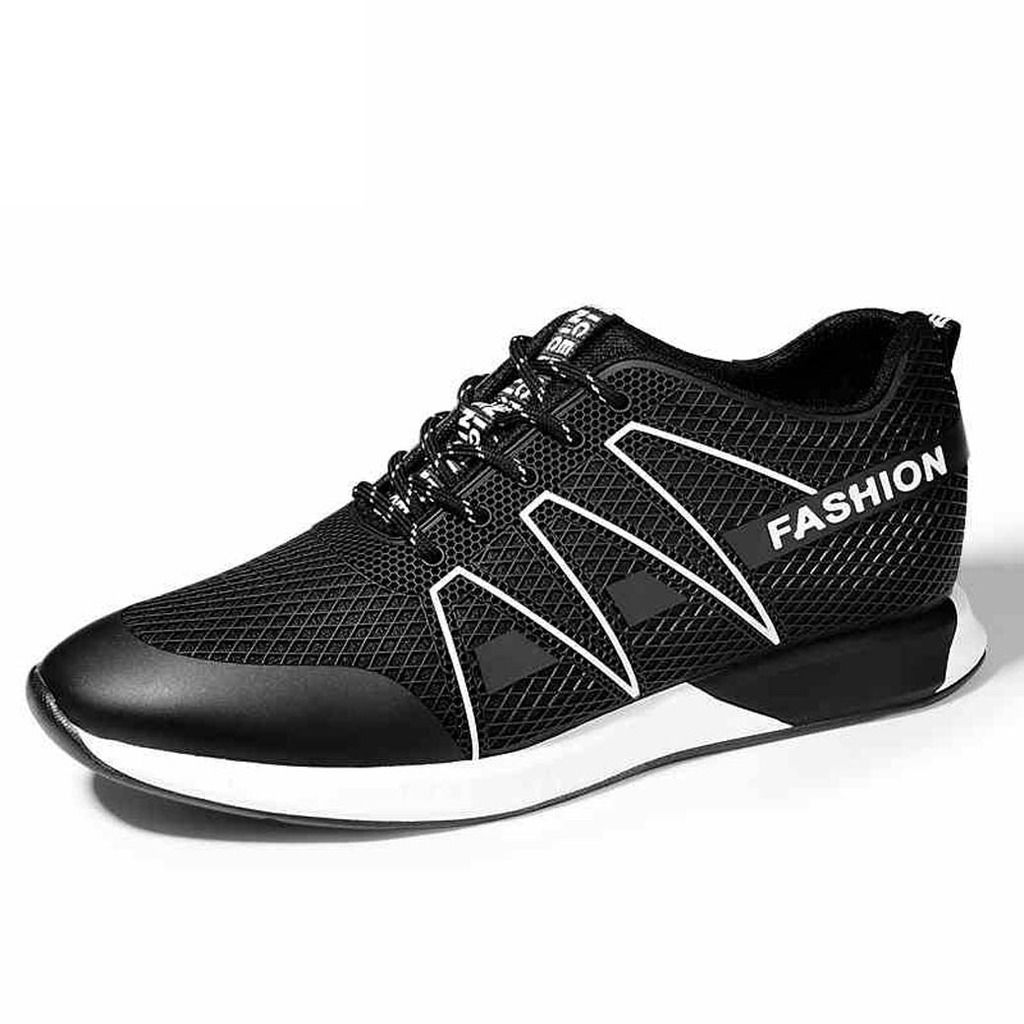 G 5738 black elevator sneakers 2.36 inch black for men