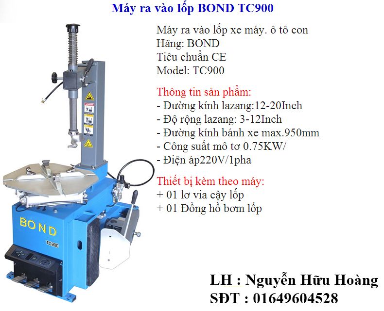 Máy ra vào lốp Bond