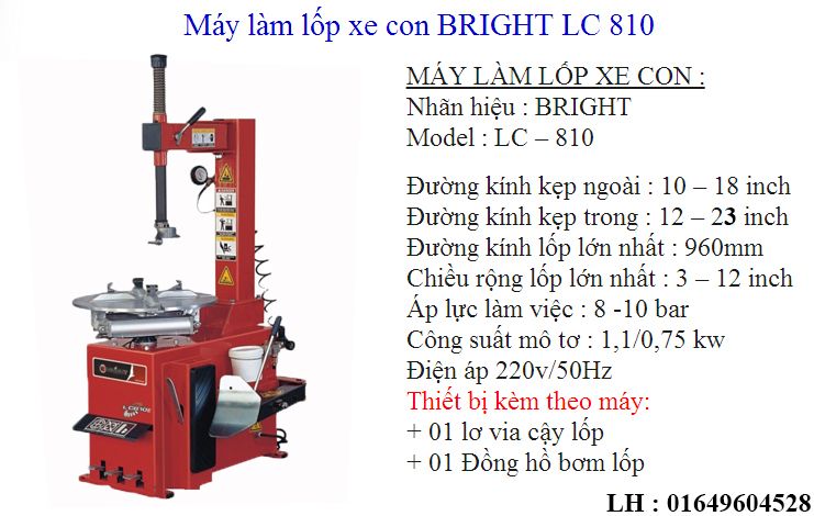 Máy ra vào lốp bright