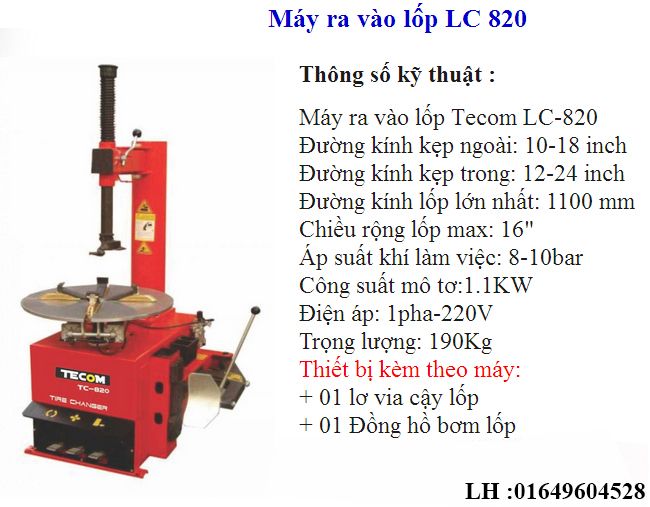 Máy ra vào lốp tecom