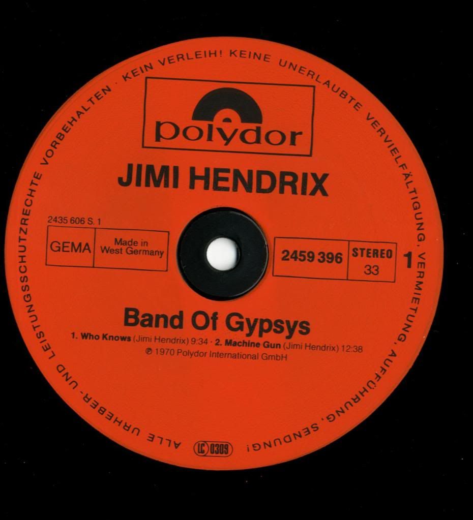 有关以下物品的详细资料: jimi hendrix band of gypsys 1980"s