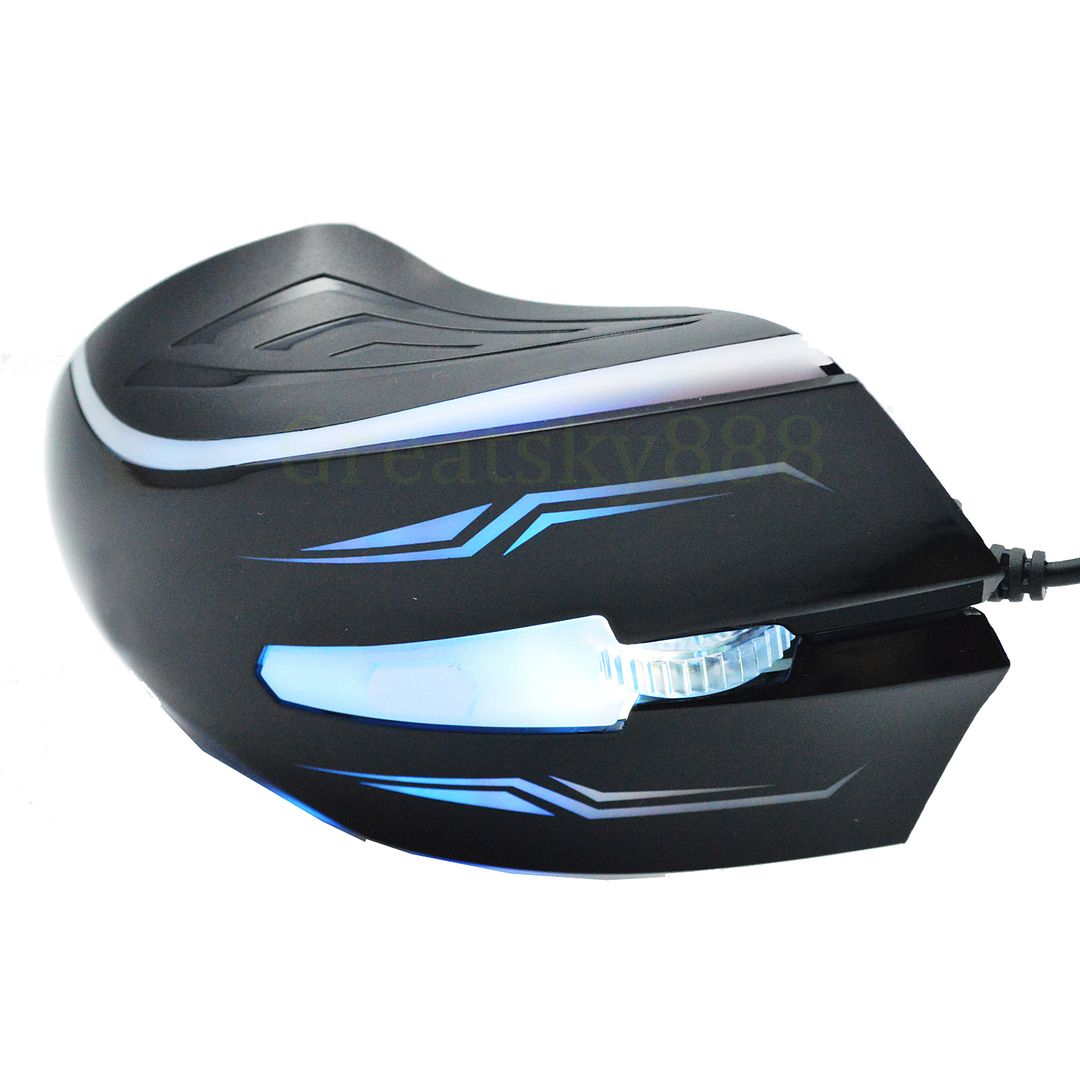 LED Optical USB Wired Gaming Mouse Mice For Apple MacBook Air Lenovo PC