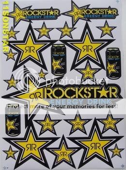 adesivi rockstar energy drink casco suzuki tuning quad  