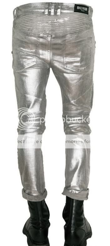 Balmain men silver biker jeans - supermarket - superfuture® – supertalk