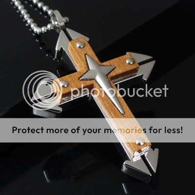 Heavy Mens Stainless Steel Cross Pendant Necklace Chain  