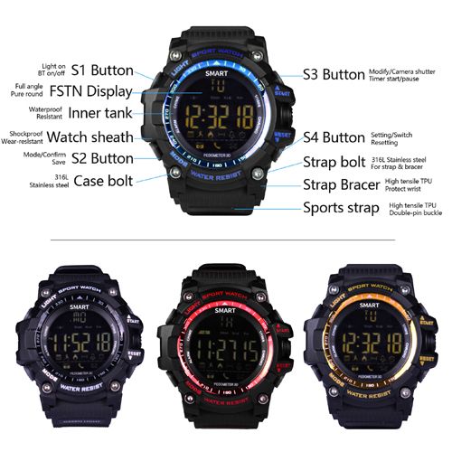 Outdoor Sports Bluetooth Smart Watch Unlocke Phone For ...